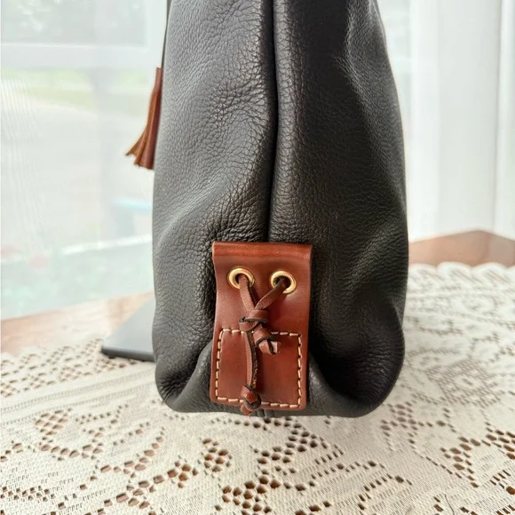 Dooney & Bourke Wakefield Black Leather 
Tassel Tote - Picture 6 of 10